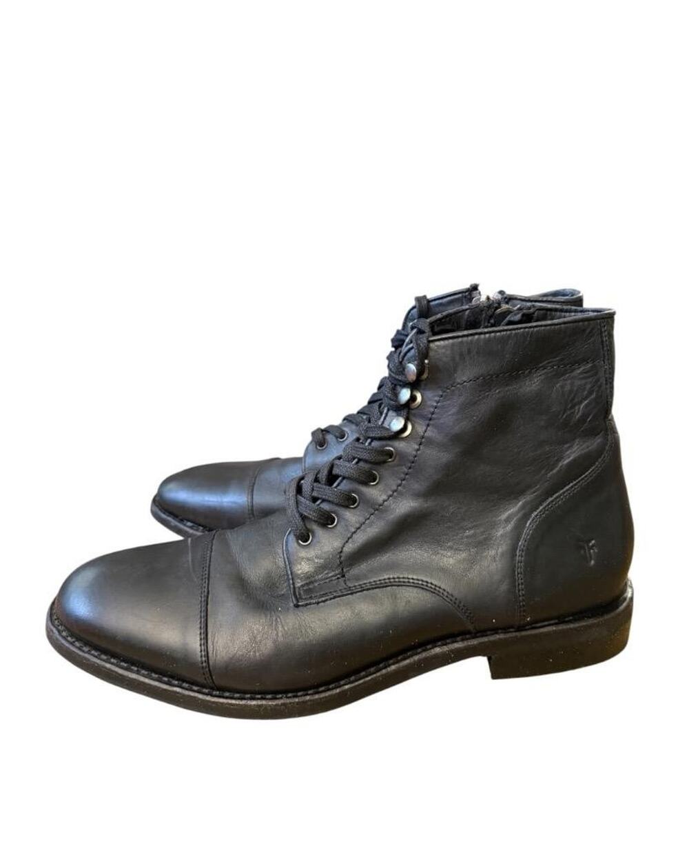 Frye Paul Mid Lace Up Ankle Boot Men size 11.5 Black Leather